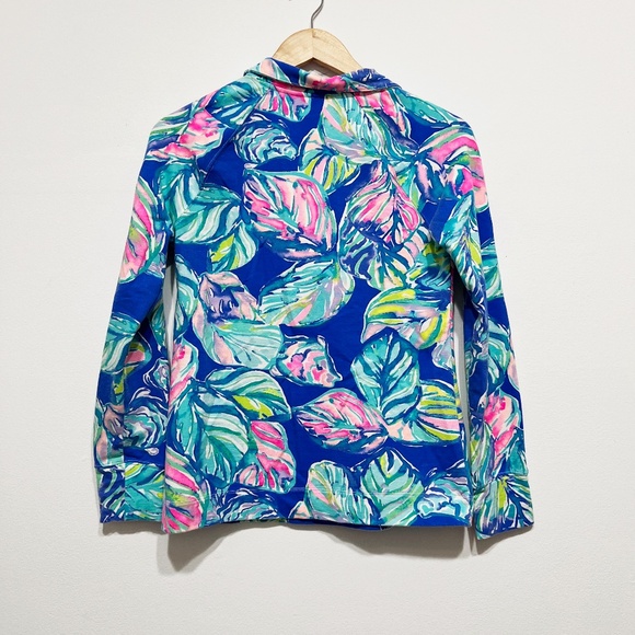Lilly Pulitzer Skipper Popover UPF 50+ Casa Del Sol Blue Pink Print Sweater XS - Picture 4 of 4